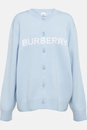 Burberry Jacquard wool and cotton cardigan