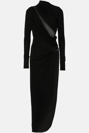 CHRISTOPHER ESBER Asymmetric draped cutout midi dress