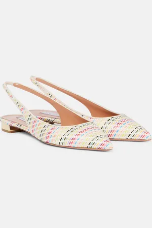 Aquazzura Purist Sling woven slingback flats