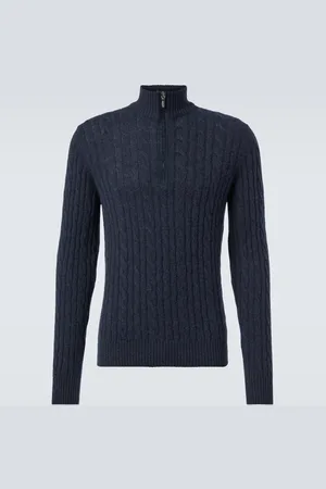 Loro Piana Mezzocollo Treccia cashmere sweater