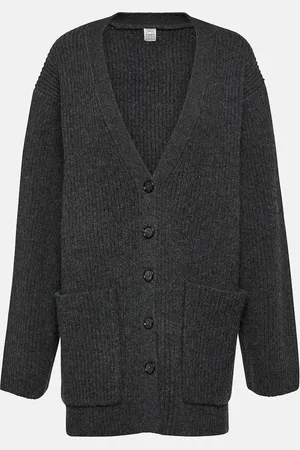 Totême Oversized rib-knit wool cardigan
