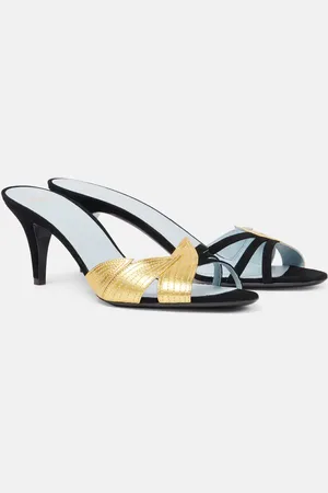 VALENTINO GARAVANI Foliefoliage 65 suede and leather sandals