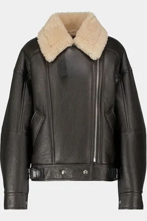 Acne Studios Shearling and leather biker jacket