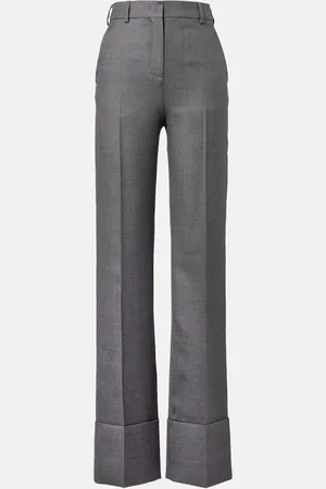 VALENTINO High-rise wool straight pants