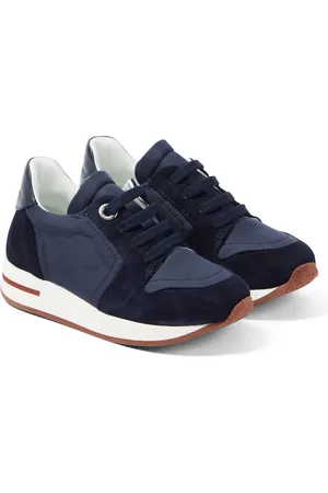 Loro Piana My Wind suede-trimmed sneakers