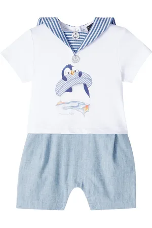 MONNALISA Baby cotton top and pants set