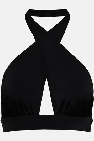 Norma Kamali Crossover halterneck bikini top