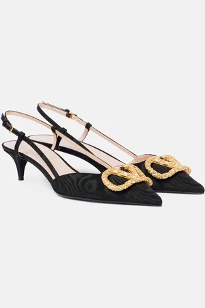 VALENTINO GARAVANI VLogo Signature 40 satin slingback pumps