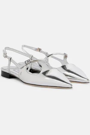 Jimmy Choo Didi metallic leather slingback flats