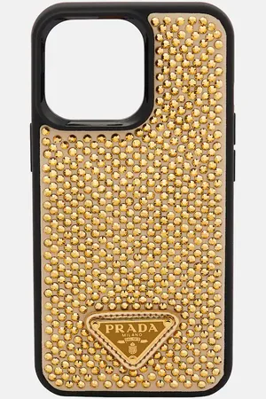 Prada Embellished leather iPhone 13 Pro case