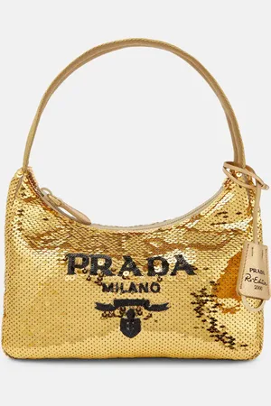 Prada Re-Edition 2000 Mini sequined shoulder bag