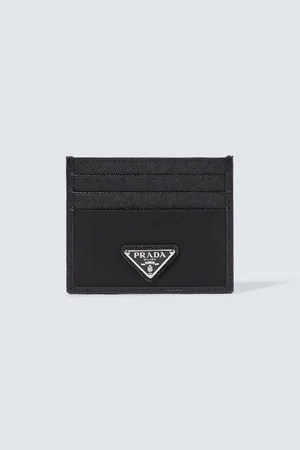 Prada Re-Nylon leather-trimmed card holder
