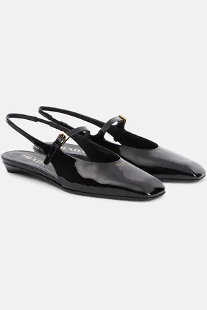 Prada Patent leather slingback flats