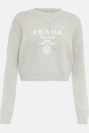 Prada Virgin wool and cashmere cropped sweater