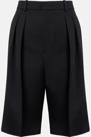 Saint Laurent Grain De Poudre wool Bermuda shorts