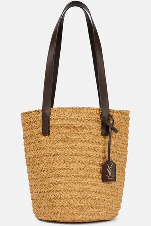 Saint Laurent Panier Small raffia bucket bag