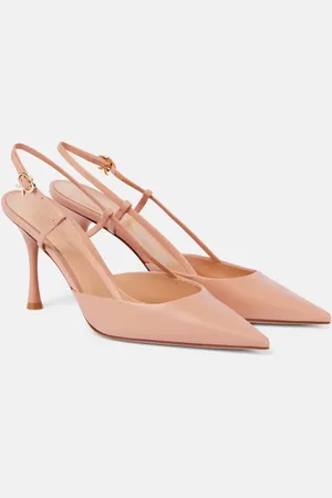 Gianvito Rossi Ascent 85 leather slingback pumps
