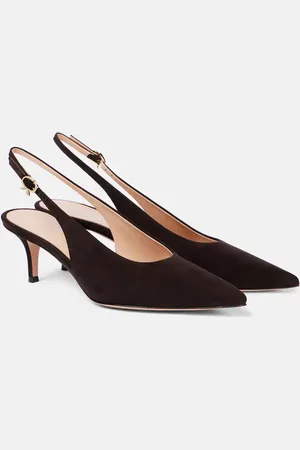 Gianvito Rossi Robbie 55 suede slingback pumps