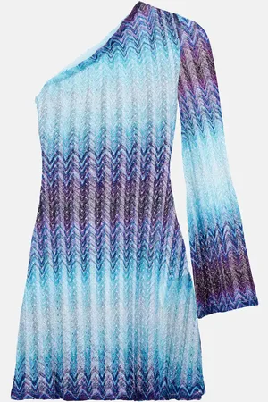 Missoni One-shoulder lamÃ© beach cover-up