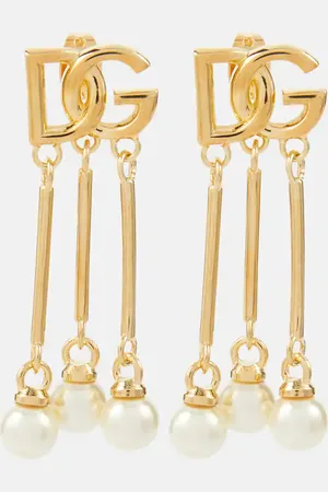 Dolce & Gabbana DG embellished drop earrings