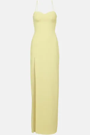 DAVID KOMA Side-slit corset gown