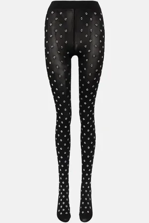 Alaïa AlaÃ¯a Studded high-rise tights