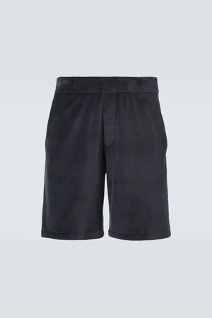 Loro Piana Murano cotton and silk velour Bermuda shorts
