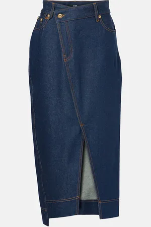 Jacquemus La Jupe De-NÃ®mes asymmetric denim midi skirt