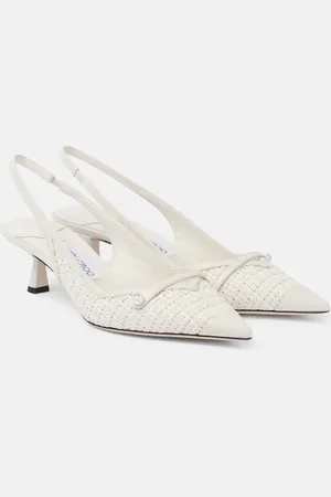 Jimmy Choo Amita 45 woven slingback pumps