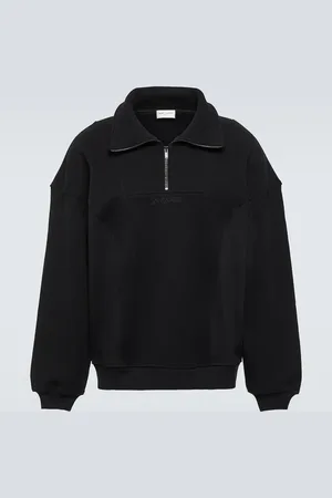 Saint Laurent Cotton fleece half-zip sweatshirt