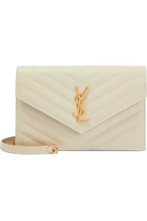 Saint Laurent Cassandre leather wallet on chain