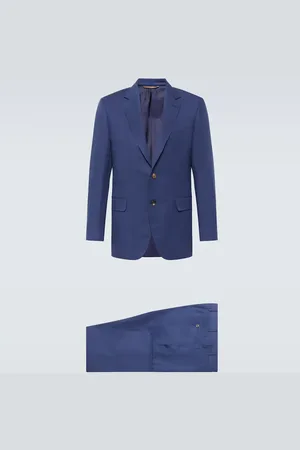 CANALI Single-breasted linen and silk suit