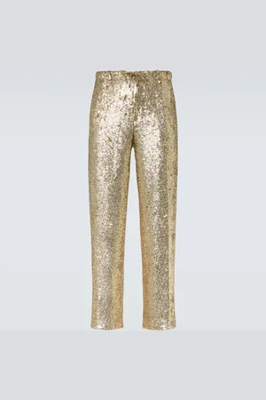 DRIES VAN NOTEN Sequined straight pants