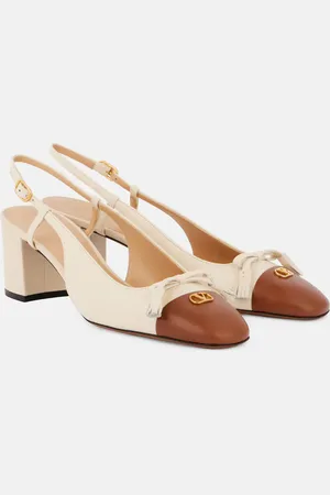 VALENTINO GARAVANI Valet du Roi leather slingback pumps