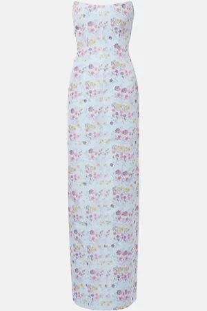 Markarian Odessa floral ikat corset gown