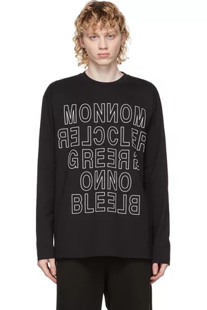Moncler Men Long Sleeve - Black Logo Long Sleeve T-Shirt