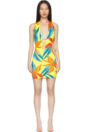 Louisa Ballou SSENSE Exclusive Yellow & Orange Sleeveless Ring Dress
