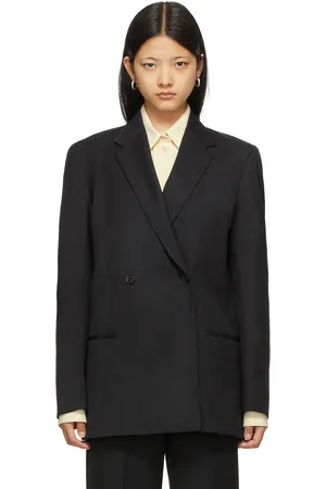 Totême Black Wool Oversized Blazer