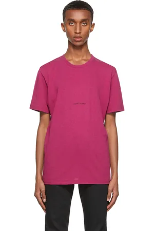 Saint Laurent Pink Rive Gauche Logo T-Shirt