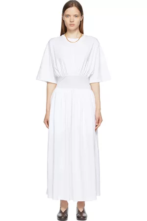 Totême Women Short Sleeve - White Cotton Tee Dress