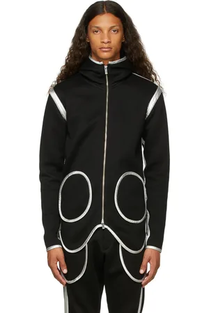 Sulvam Circle Double-Face Jersey Zip-Up Hoodie