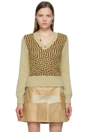 Maiden Name SSENSE Exclusive Green Mohair Natasha Sweater