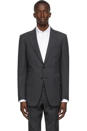 Tom Ford Grey Subtle Stretch Blazer