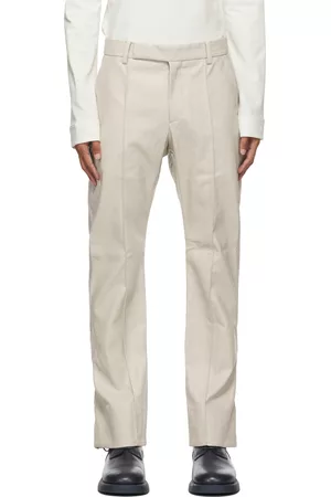 Cornerstone Men Leather Pants - Poly Split Trousers