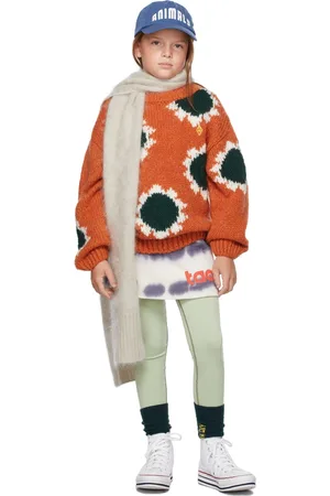 The Animals Observatory Kids White & Blue Tie-Dye Dove Skirt