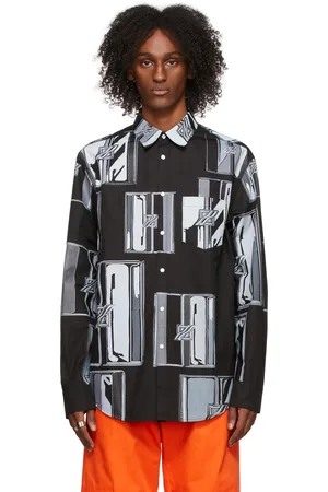 We11 Done & Grey Flat Chain Allover Print Shirt