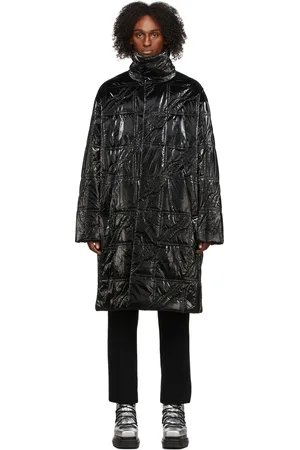 We11 Done Square Logo Quilted Long Coat