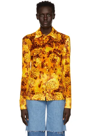 Kwaidan Editions Yellow Printed Velour Shirt