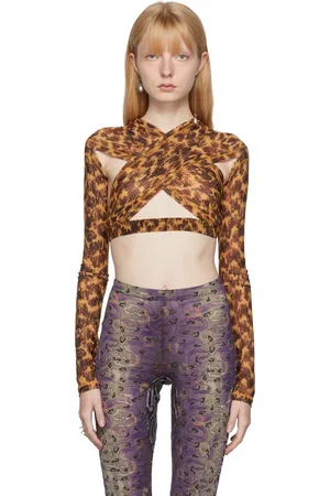 KNWLS Orange & Brown Anti Cross-Over Top
