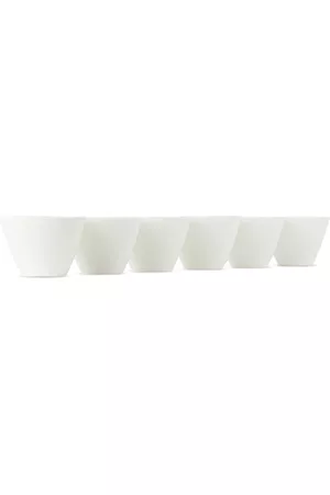 Alessi White Colombina 6-Piece Tea Cups